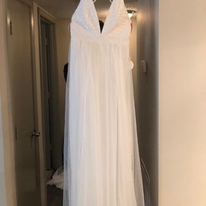 White Sequin Flowy dress *bride*